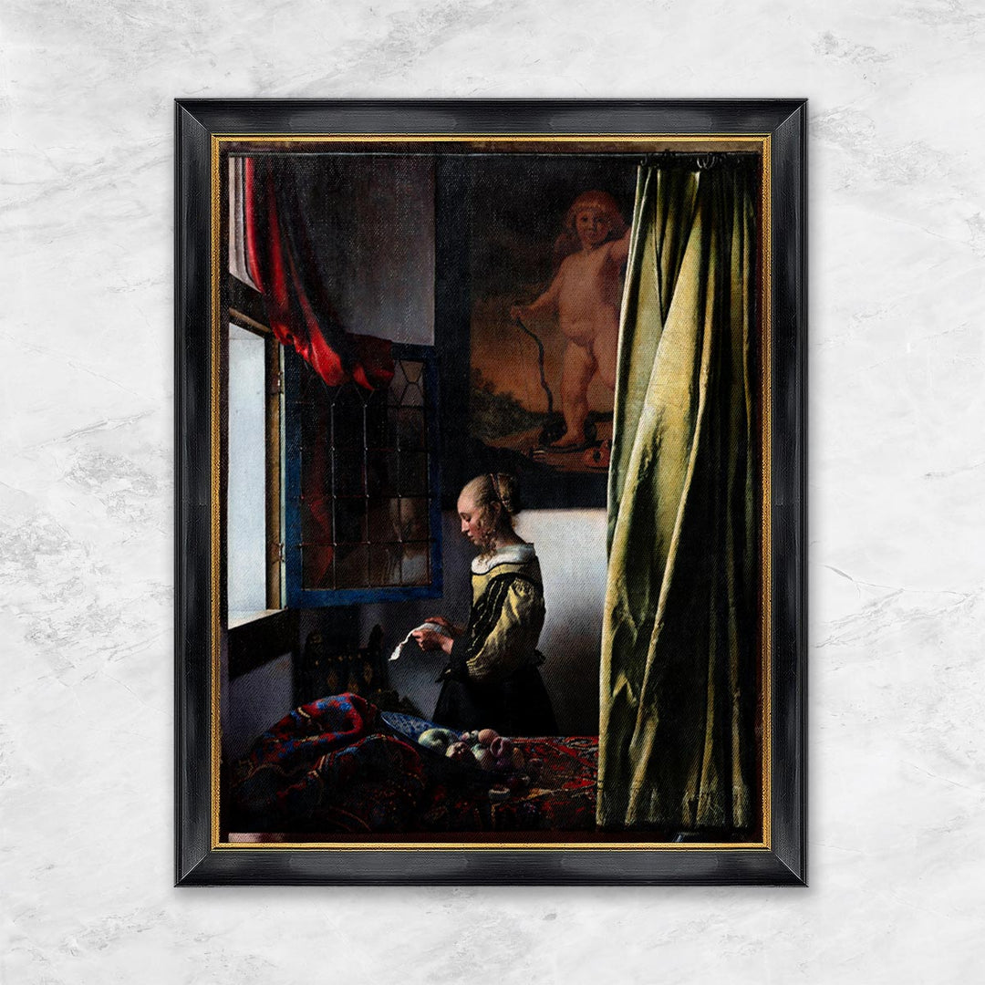 "Brieflesendes Mädchen am offenen Fenster (Nach der Restaurierung)" | Johannes Vermeer
