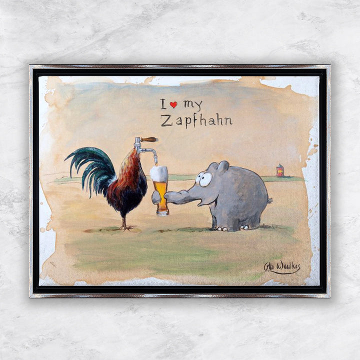 "I love my zapfhahn" | Otto Waalkes Giclée Original