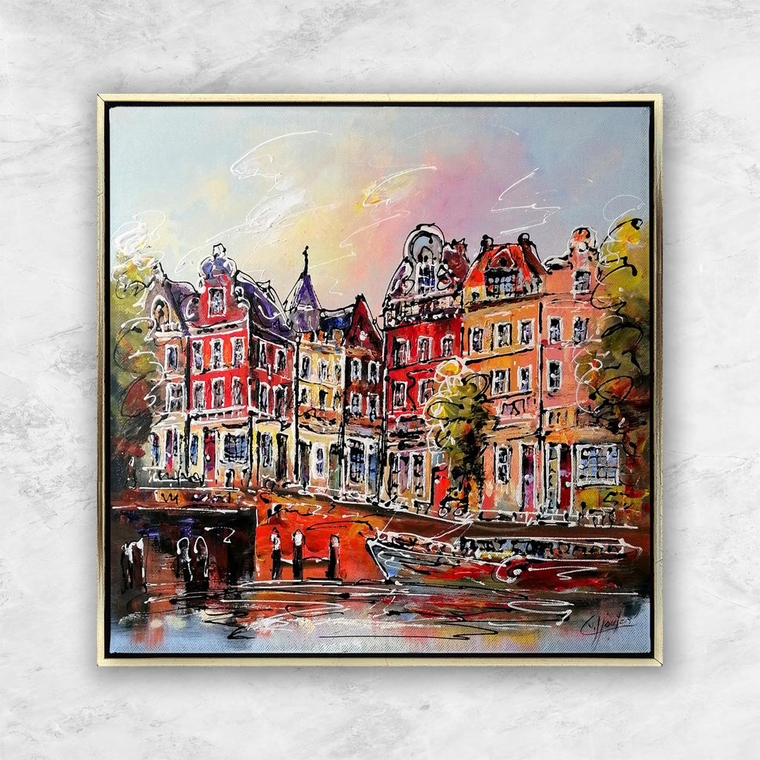 "Bunte Häuser am Kanal Ⅰ" | Van Houten