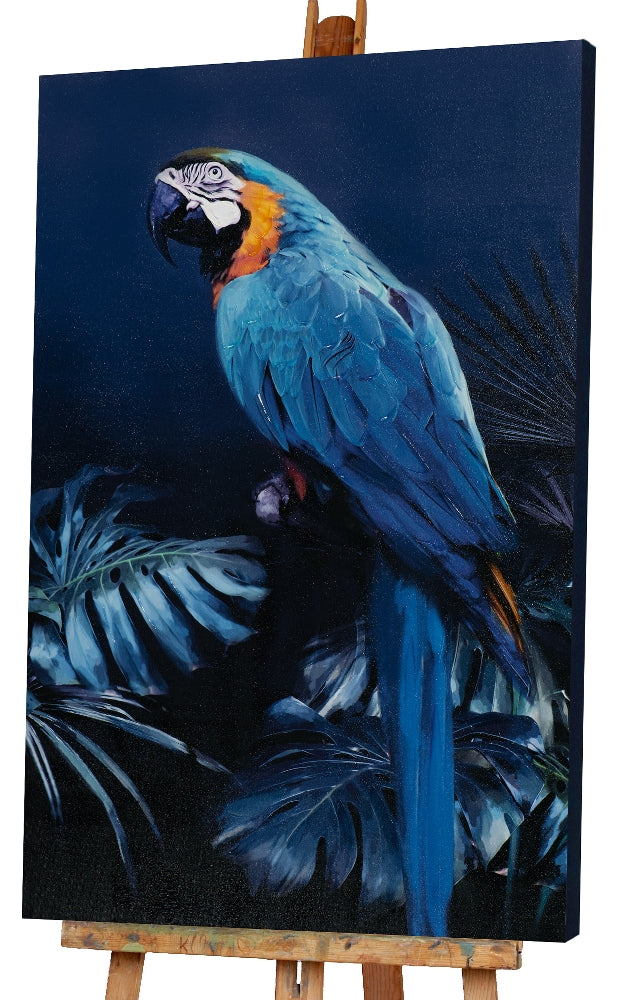 Papagei in blau