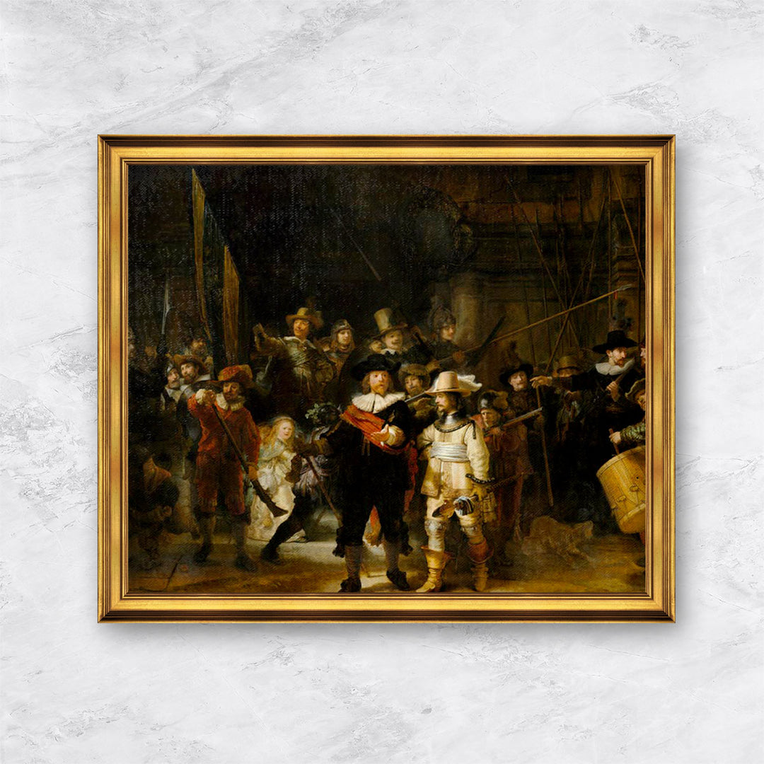 "Die Nachtwache (beschnittene Version)" | Rembrandt van Rijn