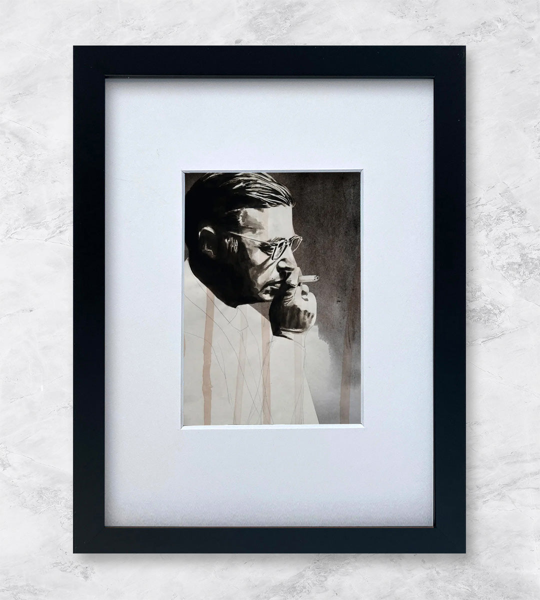 Jeanpaul Sartre | Berühmte Persönlichkeiten Miniprints