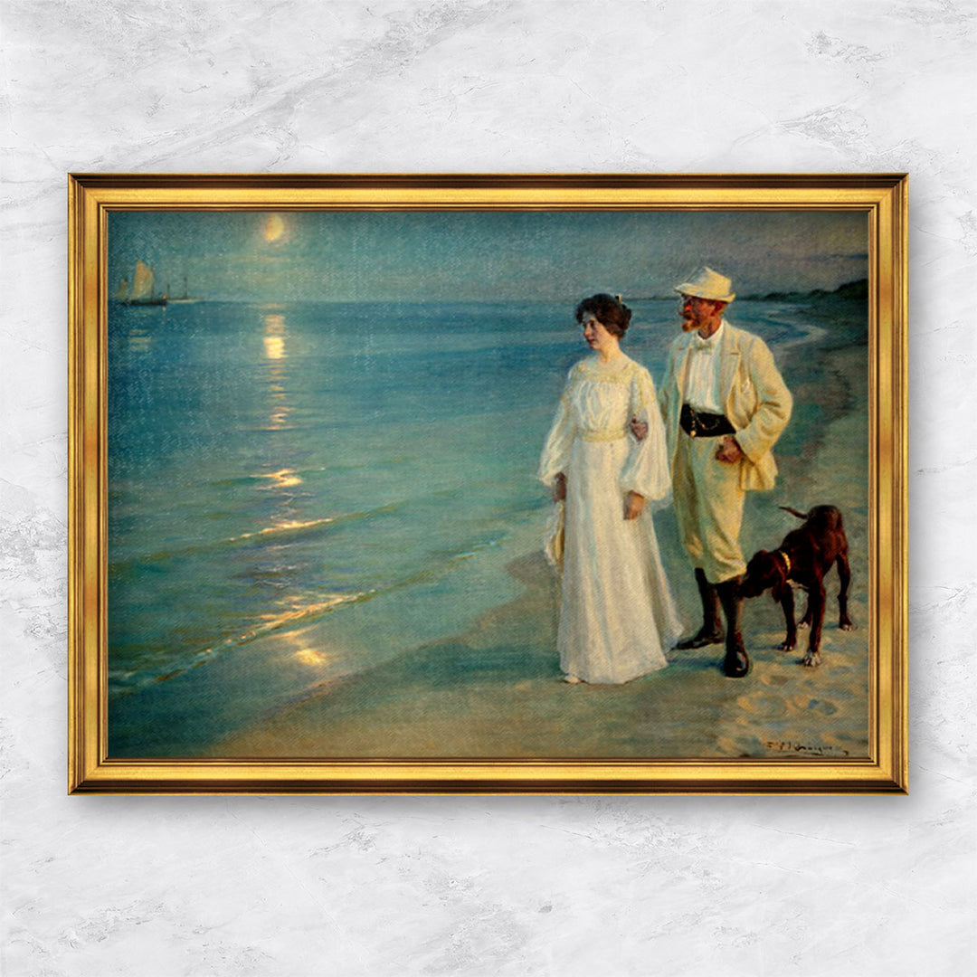 "Sommerabend am Strand von Skagen. Der Künstler und seine Frau" | Peder Severin Krøyer