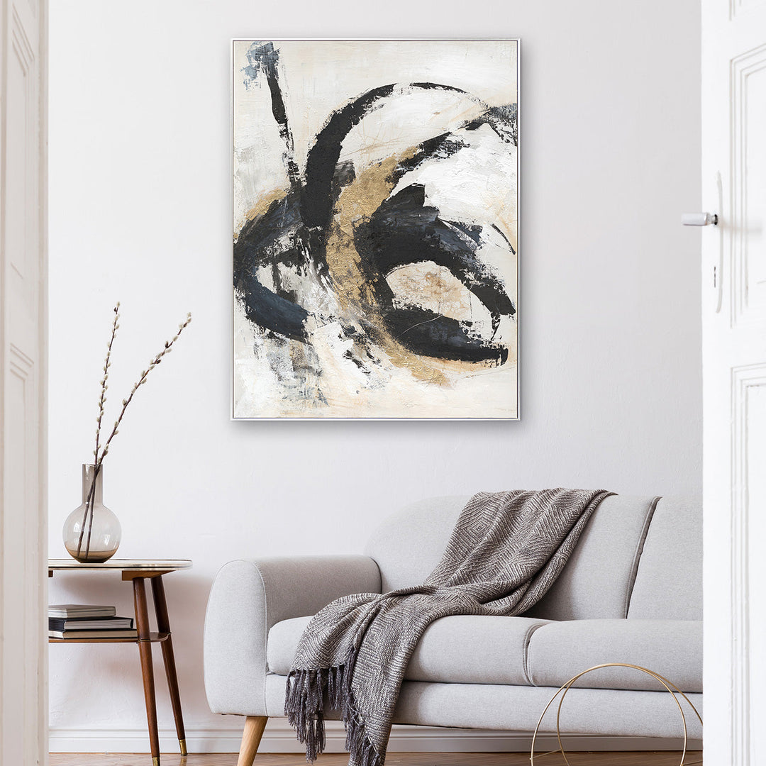 Black & Gold Expression | Acrylgemälde