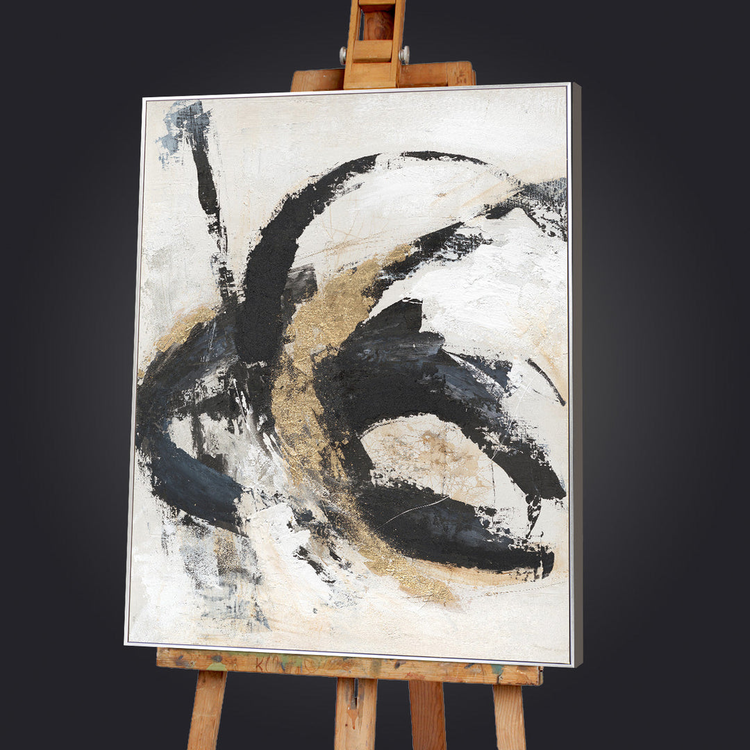 Black & Gold Expression | Acrylgemälde