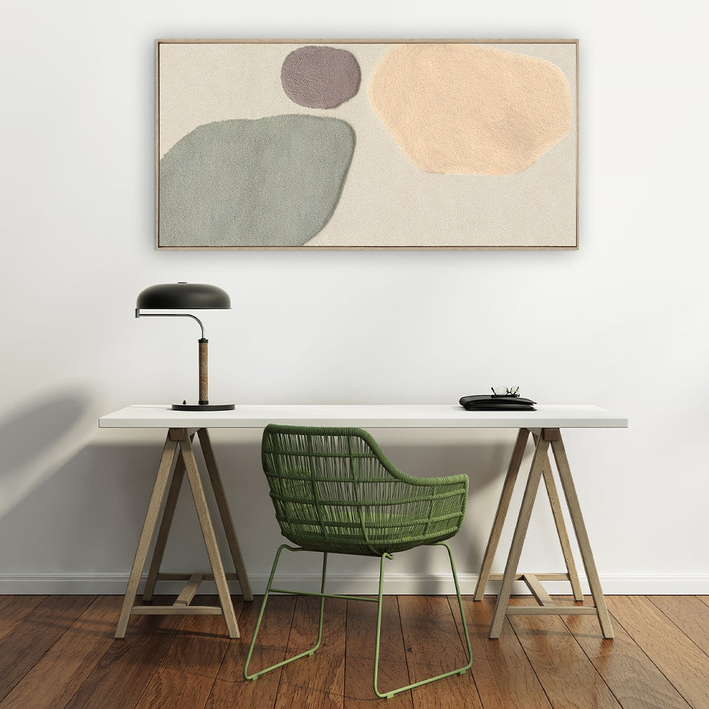 Wandbild Fluffy Moon Fields jade