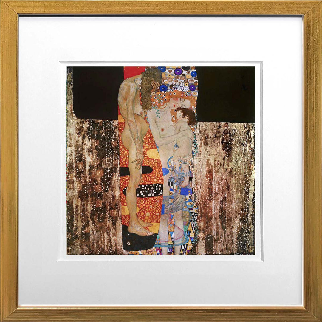 Die drei Lebensalter - Gustav Klimt | Meisterstücke Miniprint gerahmt