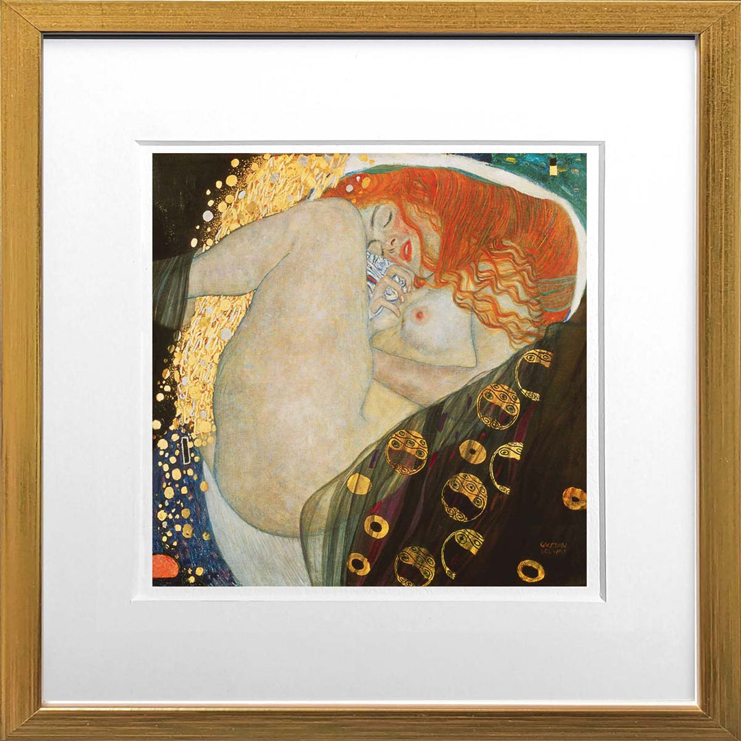 Danae I - Gustav Klimt | Meisterstücke Miniprint gerahmt