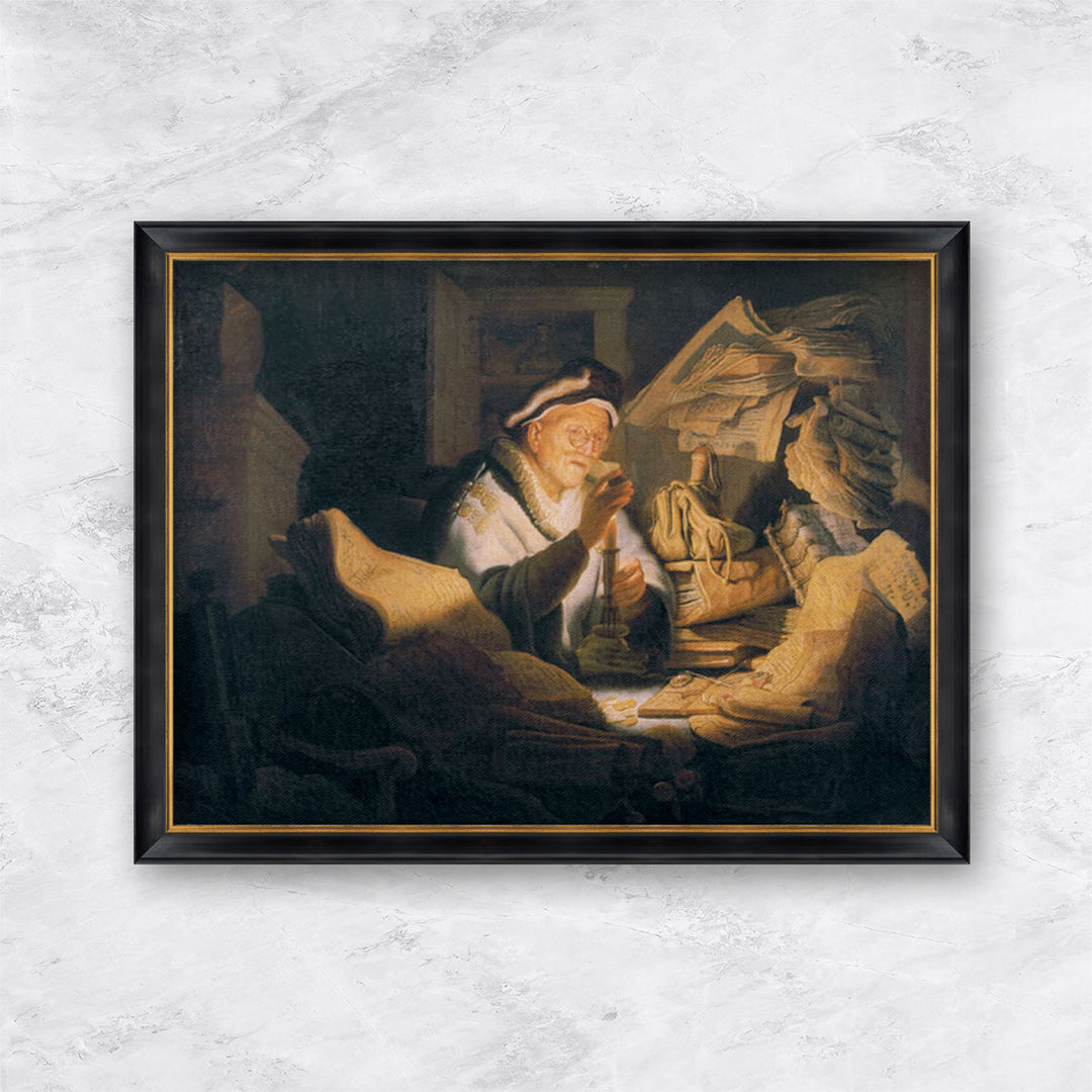 "Das Gleichnis vom Reichen (Der Geldwechsler)" | Rembrandt van Rijn