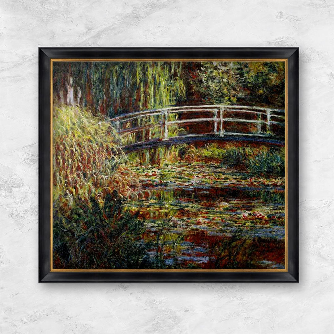 "Seerosenteich und japanische Brücke (Harmonie in rosa)" | Claude Monet