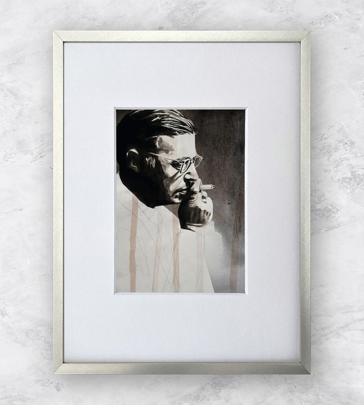 Jeanpaul Sartre | Berühmte Persönlichkeiten Miniprints