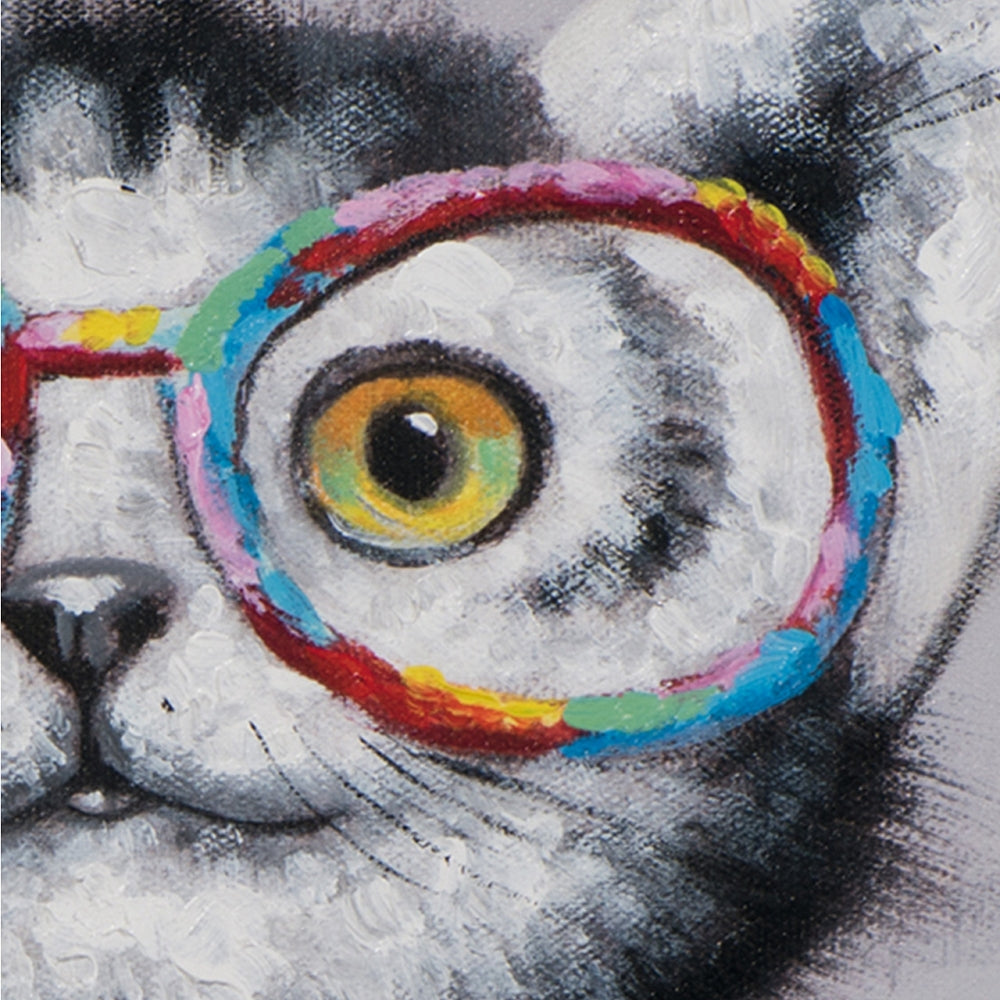 Katze in bunter Tasse