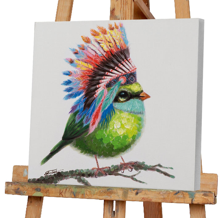 Vogel mit Indianerschmuck