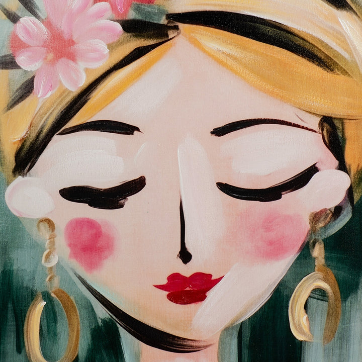 Naive Painting Flower Girl