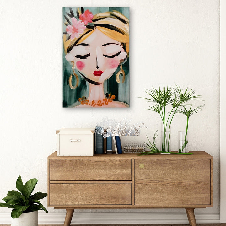 Naive Painting Flower Girl