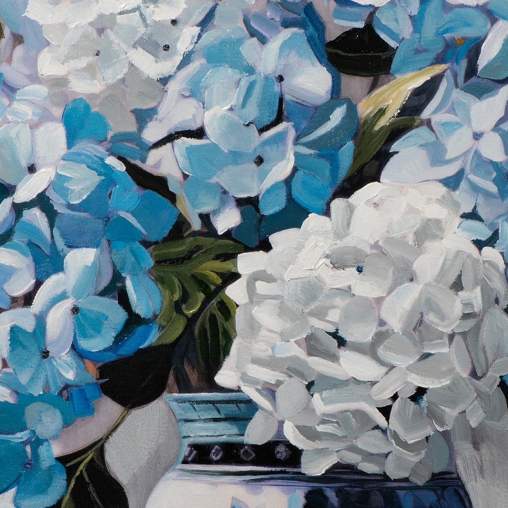 Blaue Hortensien