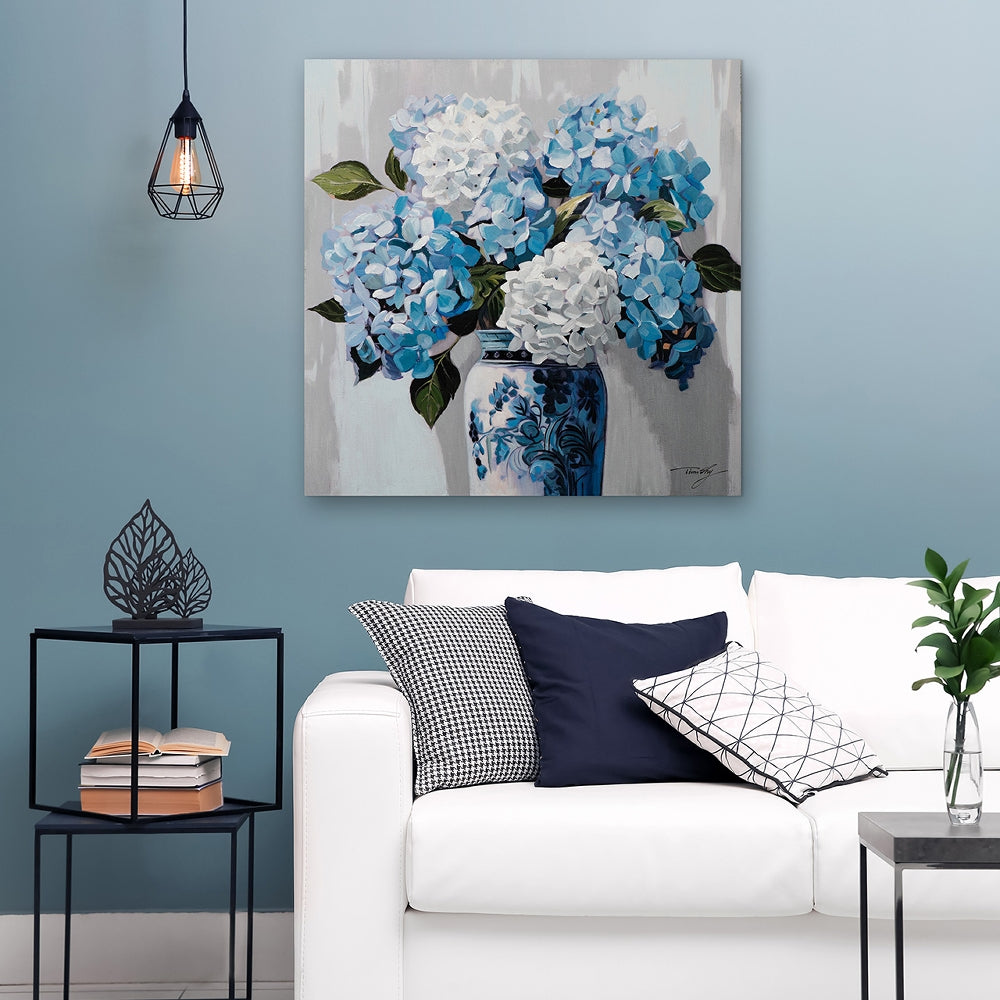 Blaue Hortensien