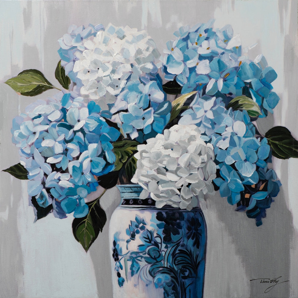 Blaue Hortensien