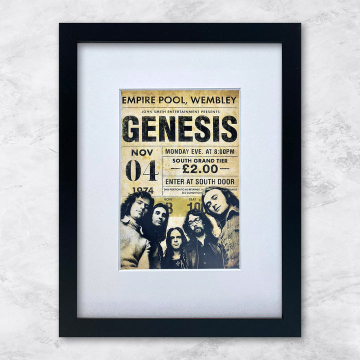 Genesis (Empire Pool, Wembley 04.11.1974) | Berühmte Persönlichkeiten Miniprints