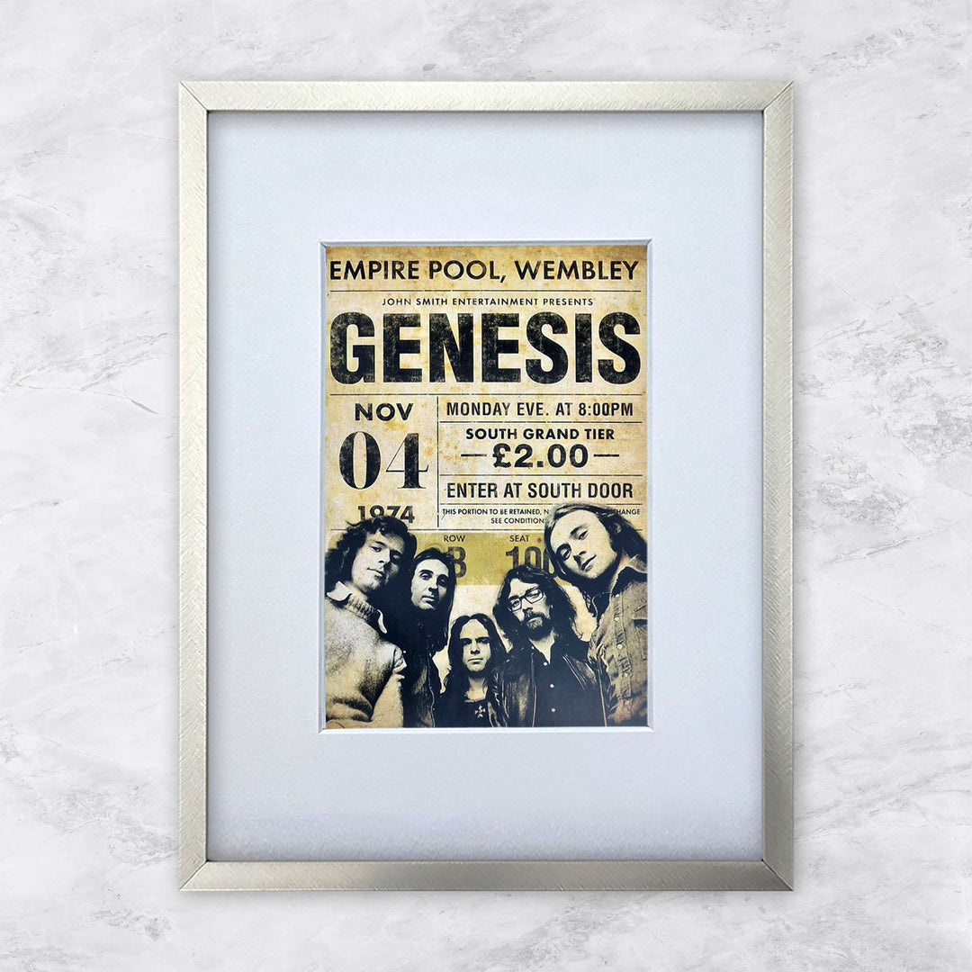 Genesis (Empire Pool, Wembley 04.11.1974) | Berühmte Persönlichkeiten Miniprints