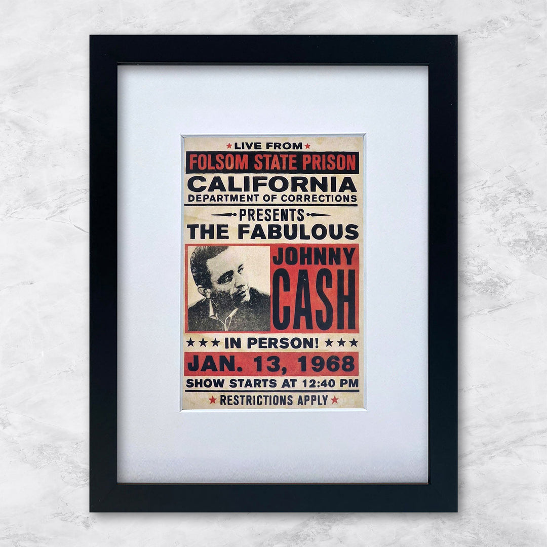 Johnny Cash (California 01.13.1968) | Berühmte Persönlichkeiten Miniprints