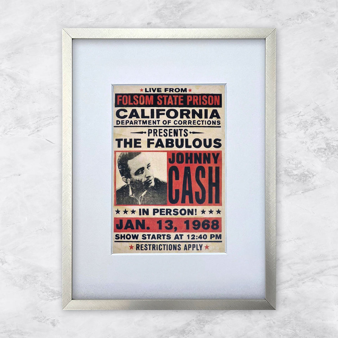 Johnny Cash (California 01.13.1968) | Berühmte Persönlichkeiten Miniprints