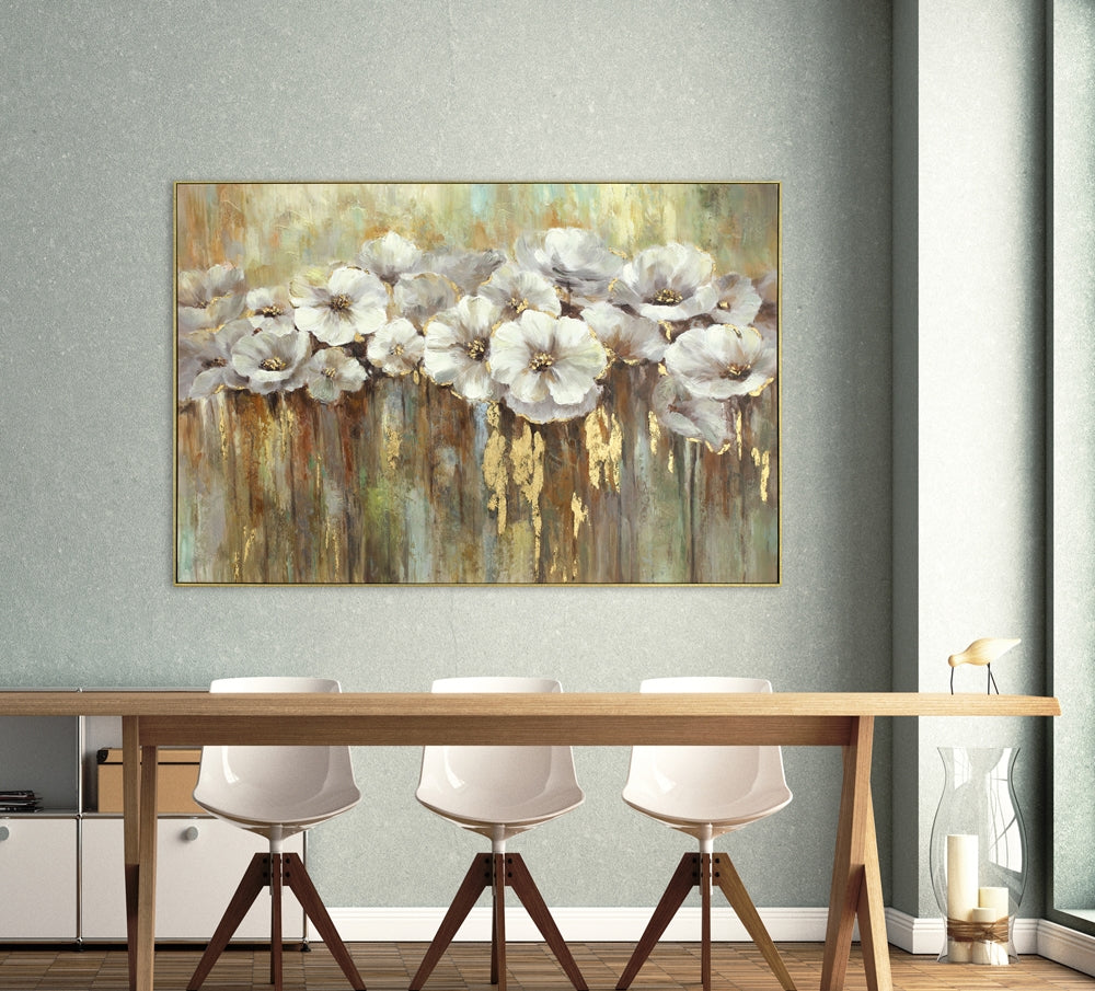 Weißer Mohn mit Gold