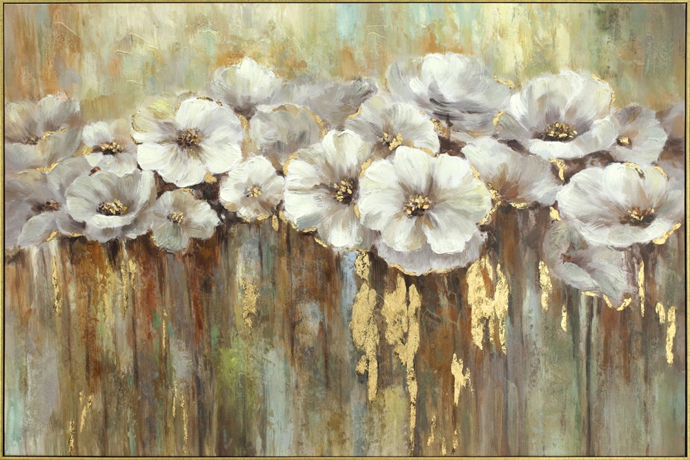 Weißer Mohn mit Gold