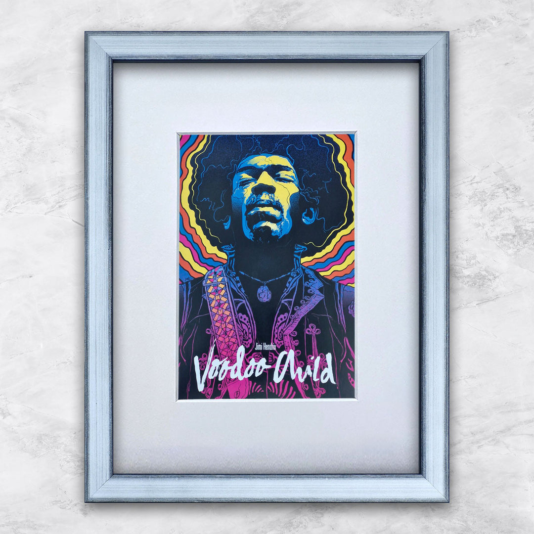 Jimi Hendrix (voodoo child) | Berühmte Persönlichkeiten Miniprints