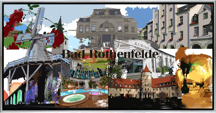 Bad Rothenfelde No.2 Collage | Giclee auf Holzkeilrahmen