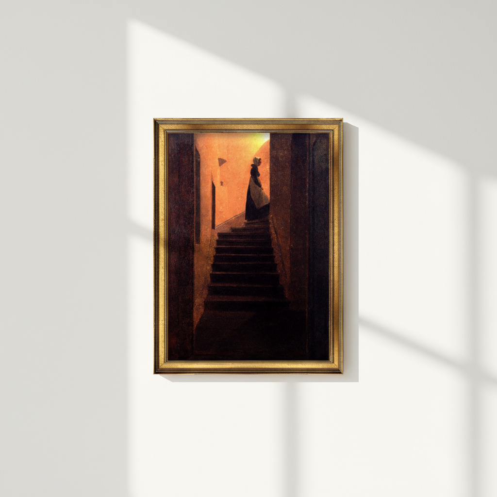 "Caroline auf der Treppe" | Caspar David Friedrich