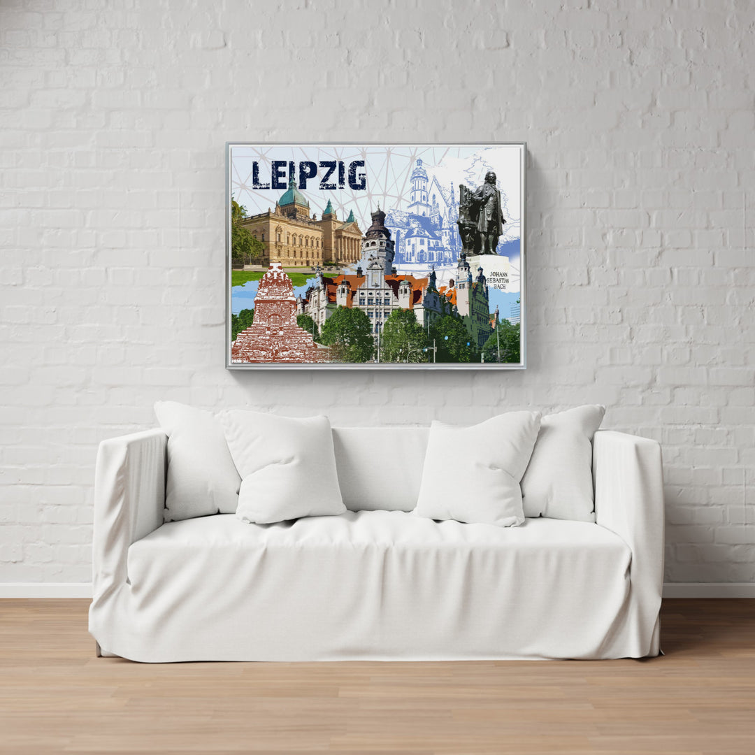 Leipzig Collage No.3 | Giclee auf Holzkeilrahmen