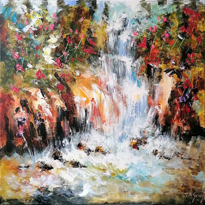 "Blütentanz am Wasserfall Ⅰ" | Jochem De Graaf