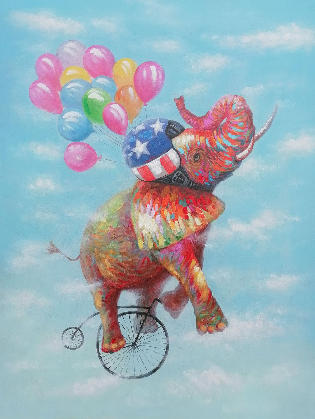 Elefant mit Luftballons