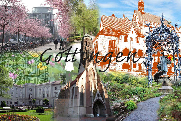 Göttingen Collage | Giclee auf Holzkeilrahmen