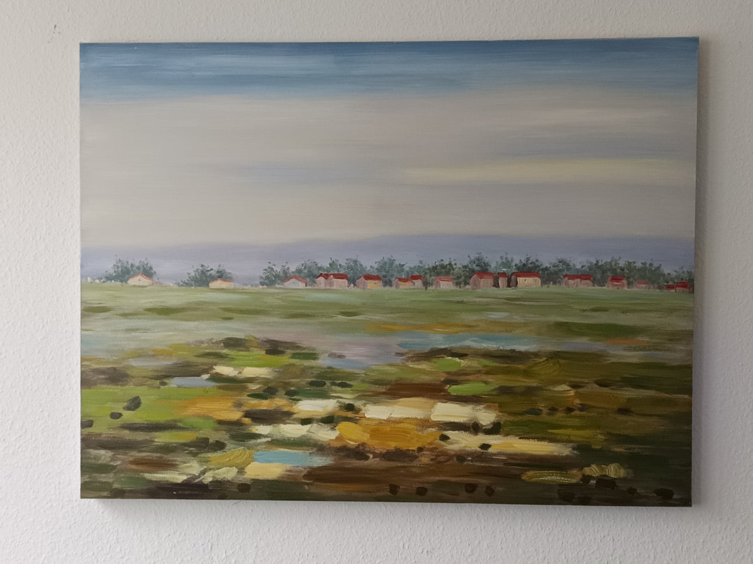 Dorf in der Landschaft