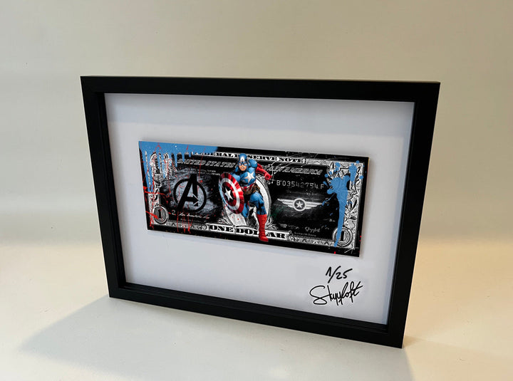 Skyyloft CAPTAIN AMERICA DOLLAR – gerahmt