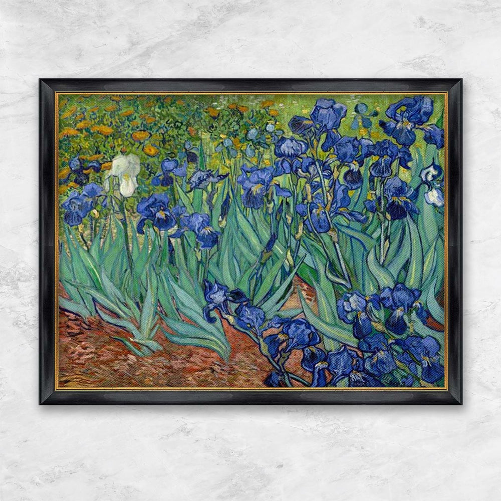 "Iris (Schwertlilien)" | Vincent van Gogh schwarzer Rahmen