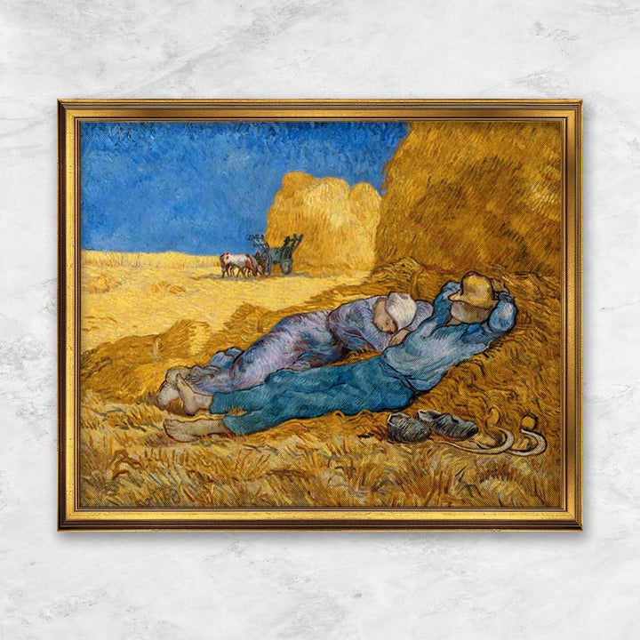 "Mittagsrast" | Vincent van Gogh goldener Rahmen