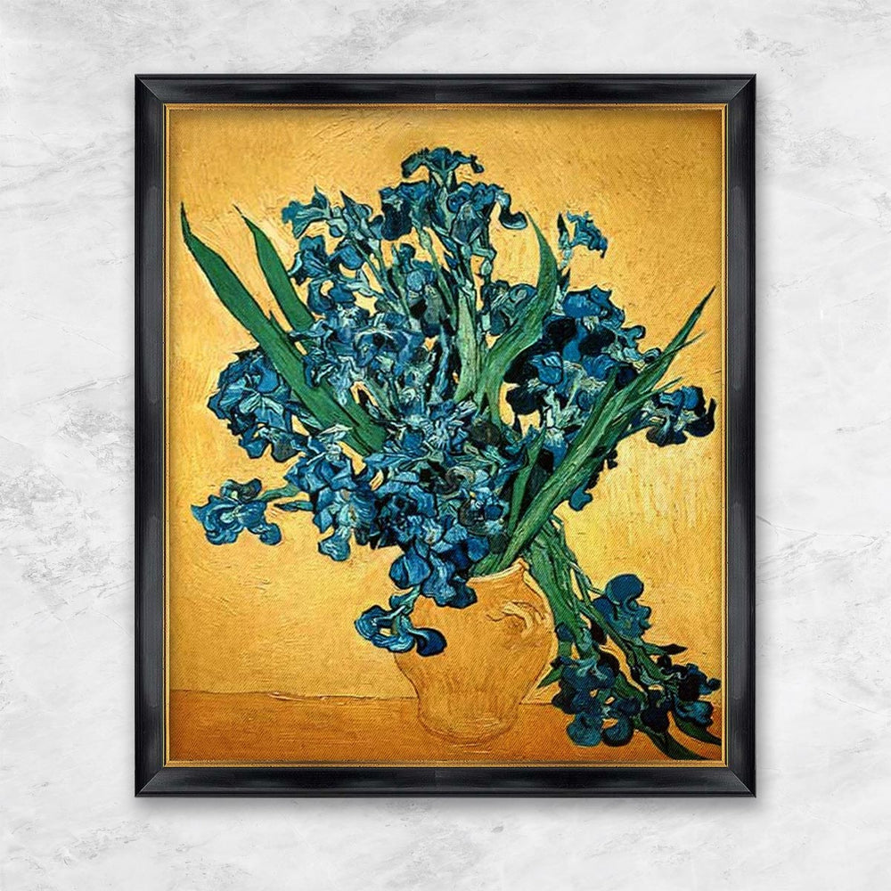 "Schwertlilien" | Vincent van Gogh schwarzer Rahmen