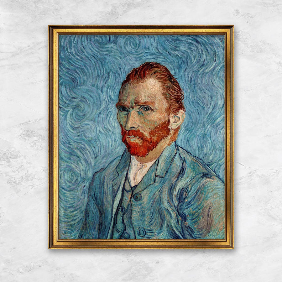 "Selbstbildnis" | Vincent van Gogh goldener Rahmen