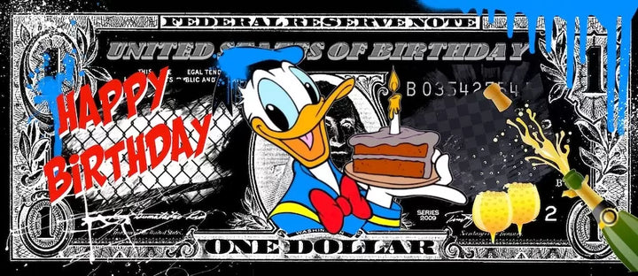 Skyyloft Donald Birthday Dollar – gerahmt