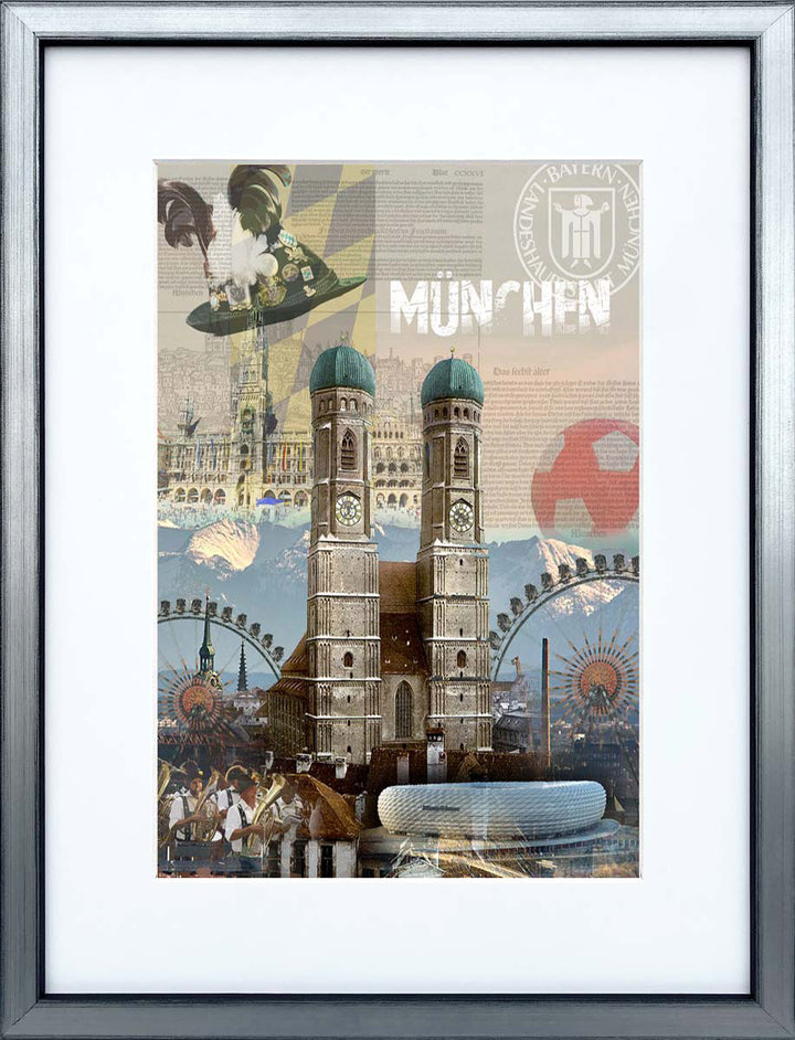 Vintage München Collage Miniprint