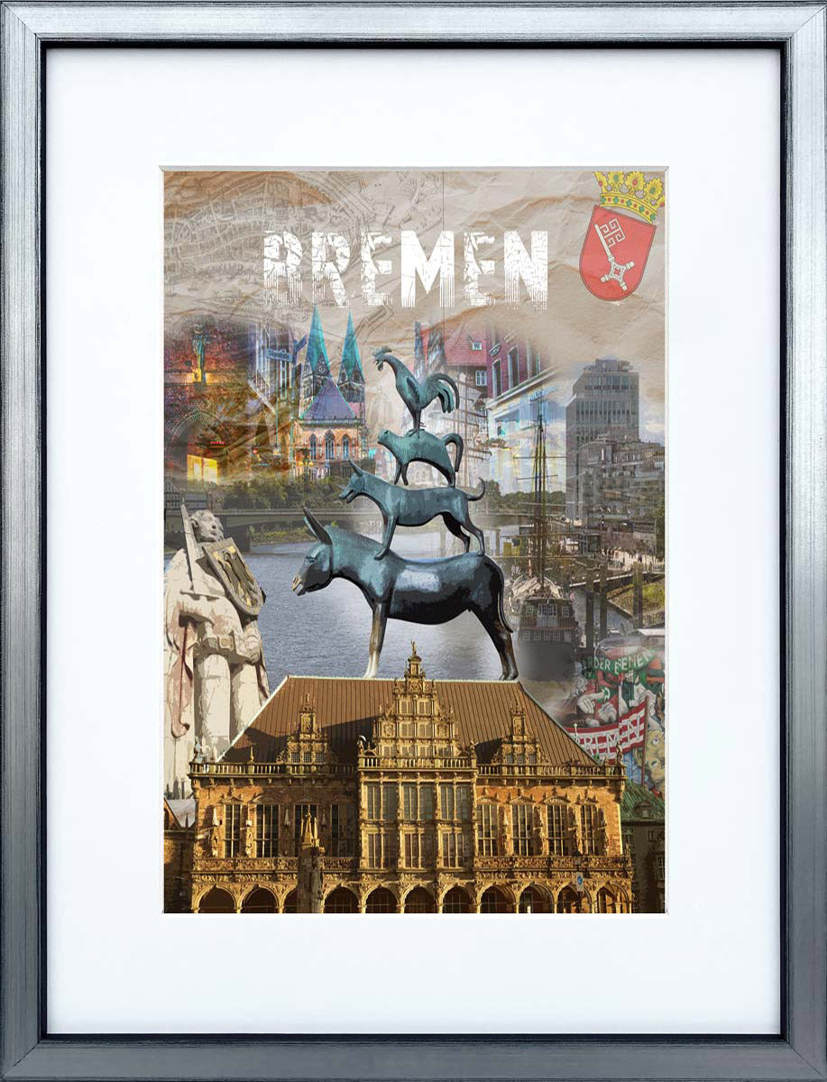 Vintage Bremen | Stadtcollagen Miniprints