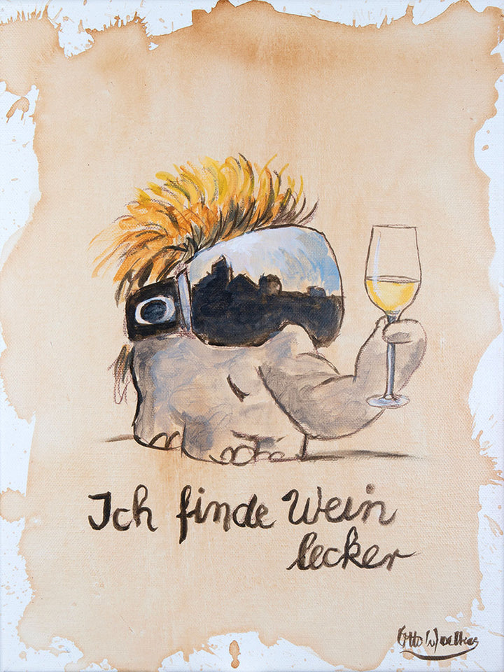 "Ich finde Wein lecker" | Otto Waalkes Giclée Original