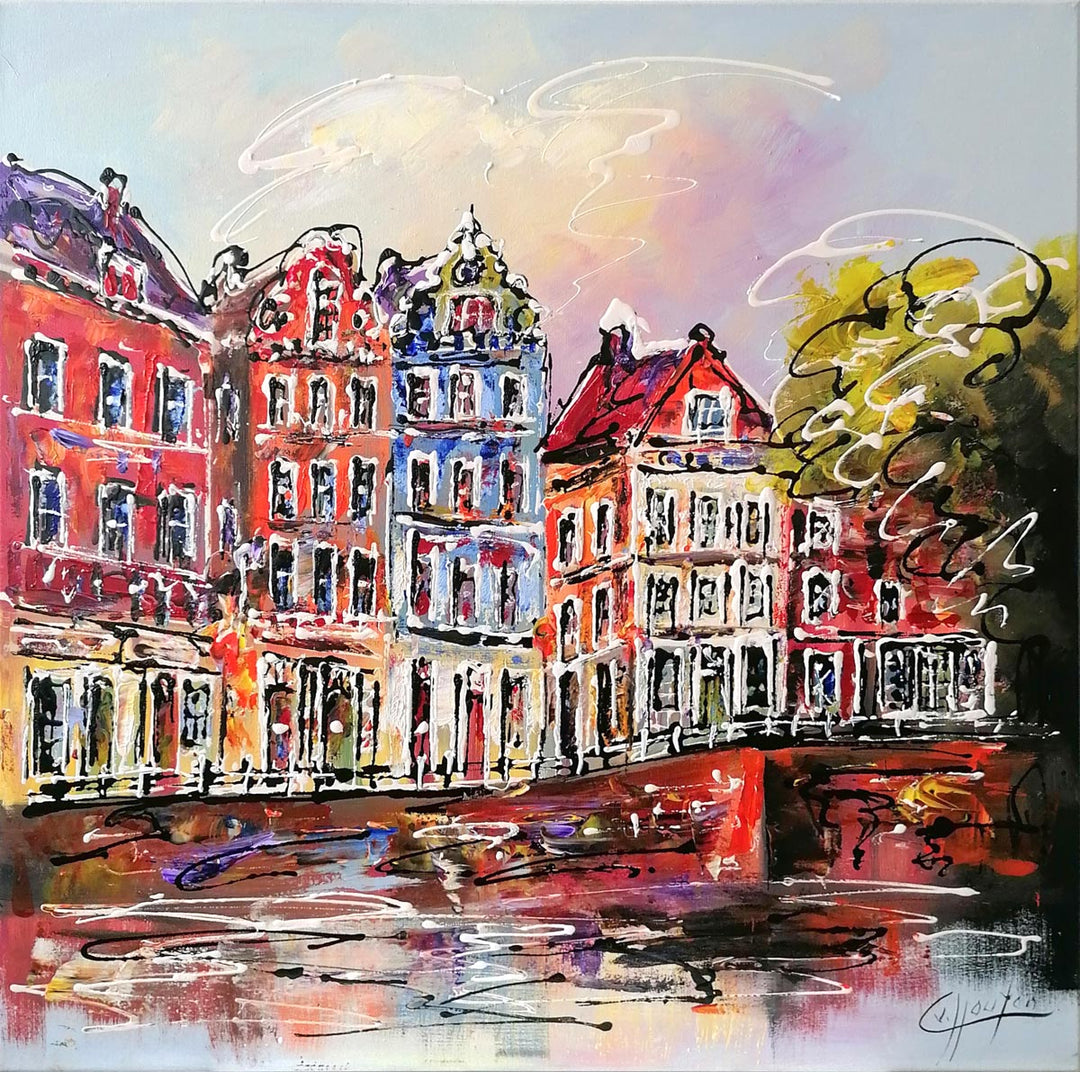 "Bunte Häuser am Kanal Ⅱ" | Van Houten