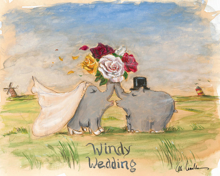 "Windy Wedding III" | Otto Waalkes Giclée Original