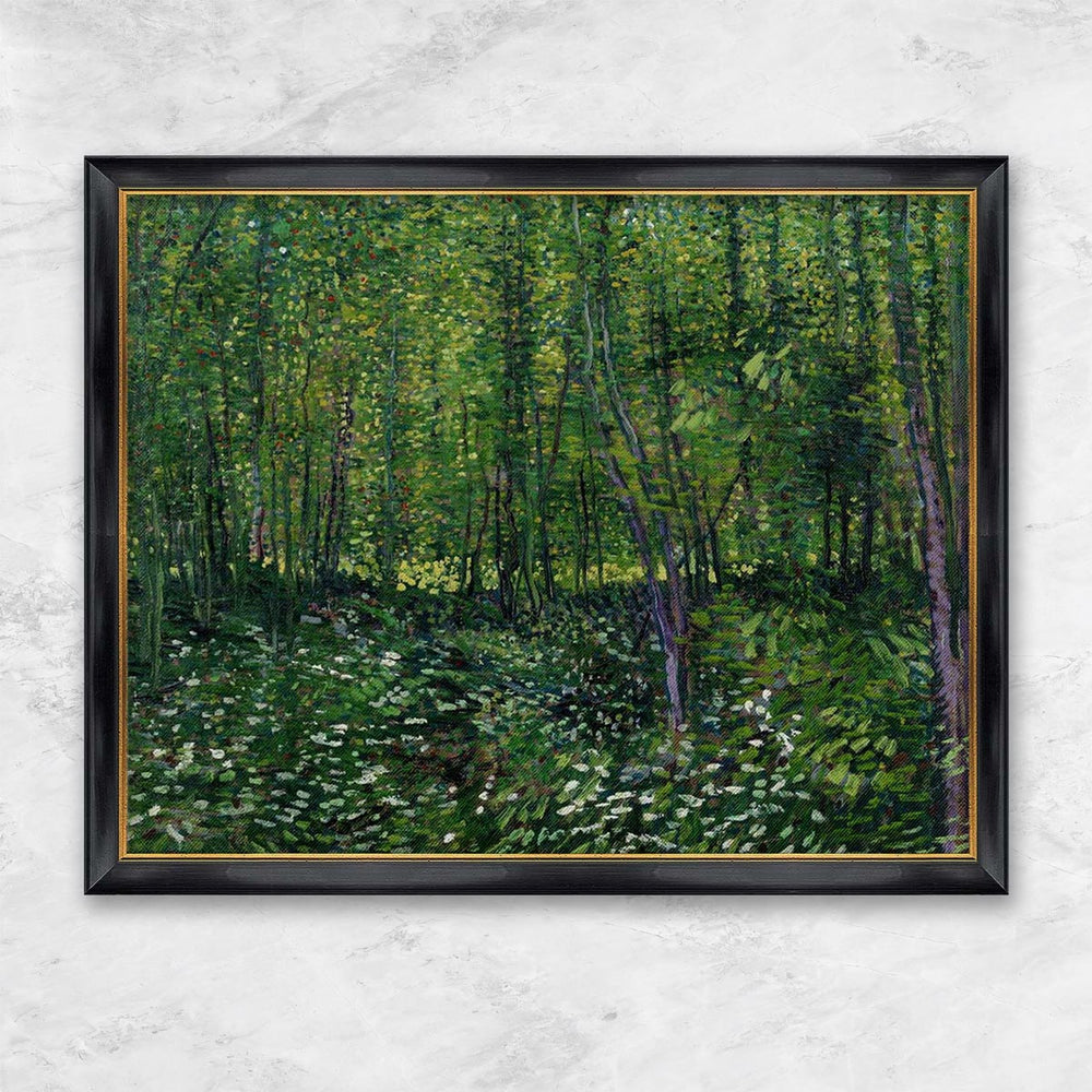 "Woods and Undergrowth" | Vincent van Gogh schwarzer Rahmen