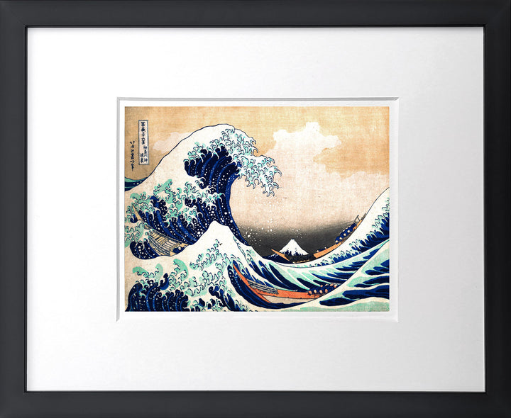 Die große Welle vor Kanagawa - Katsushika Hokusai | Meisterstücke Miniprint gerahmt