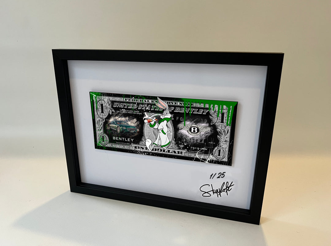 Skyyloft BUGS BUNNY BENTLEY DOLLAR – gerahmt